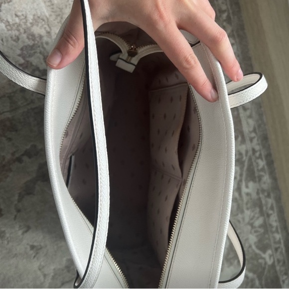 Kate Spade zip top tote bag bone color - Picture 5 of 12